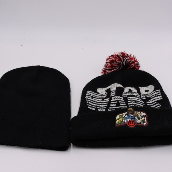 Starwars Black Adult OS Pompom Beanie Winter Hat - Picture 1 of 7